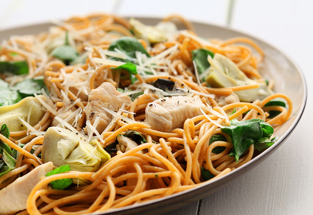 Chicken and Artichokes with Pasta